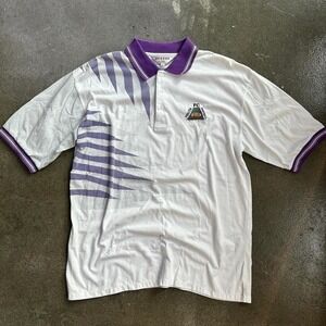 Vintage Nologo By Tonix Youth FC Football Size XL Purple Polo Tee Shirt